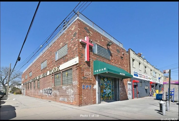Excellent Location Heart Of Woodside Maspeth, Great for Investment or Development, House of Worship, Day Care, Community Facility, . Sale Lease Back for 1-2 Year. Package Sale Building Plus Parking Lot With 10 Parking Spaces. 48-20 70 St And 69-31 49 Ave Total Lot Size, 6, 375 SF, Building size: 6, 976 SF