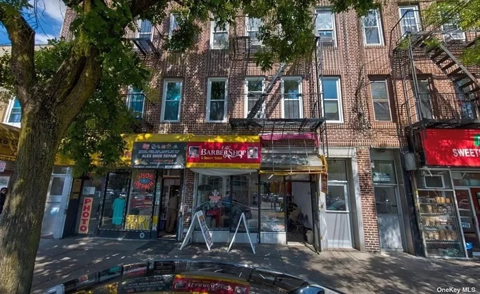 Great opportunity in a bustling location! This versatile property boasts a five-family residence alongside a convenient storefront. New boiler, new intercom system. Features 3 one bedroom apartments and 2 two bedroom apartments. Ground level store front.