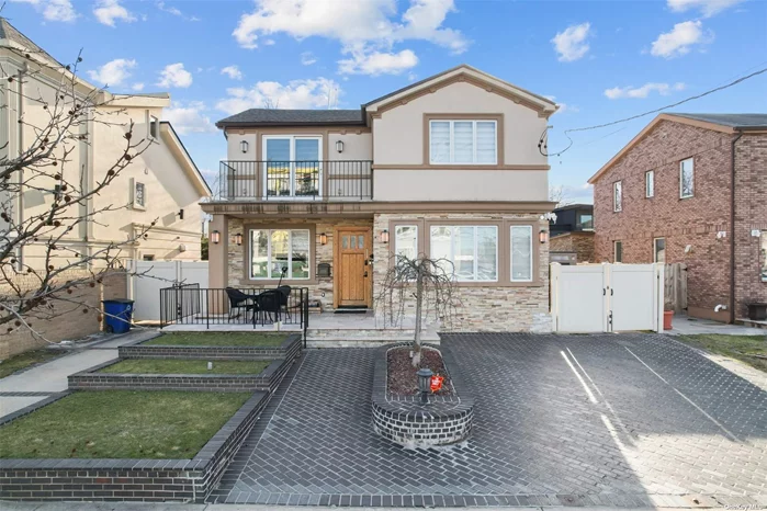 This exquisite fully renovated 1-family detached home features 5 bedrooms and 2.5 bathrooms, providing ample space for comfortable living. The glass doors leading to the paved backyard with an indoor pool offer a seamless indoor-outdoor living experience. Enjoy the luxury of two balconies and an abundance of windows that flood the home with natural light. The tray ceiling adds a touch of elegance to the interior, complemented by new appliances and fences. The property also boasts a private driveway and a well-mannered front yard with paved walkways. Situated in a great neighborhood, this home is perfect for those seeking a sophisticated and convenient lifestyle.
