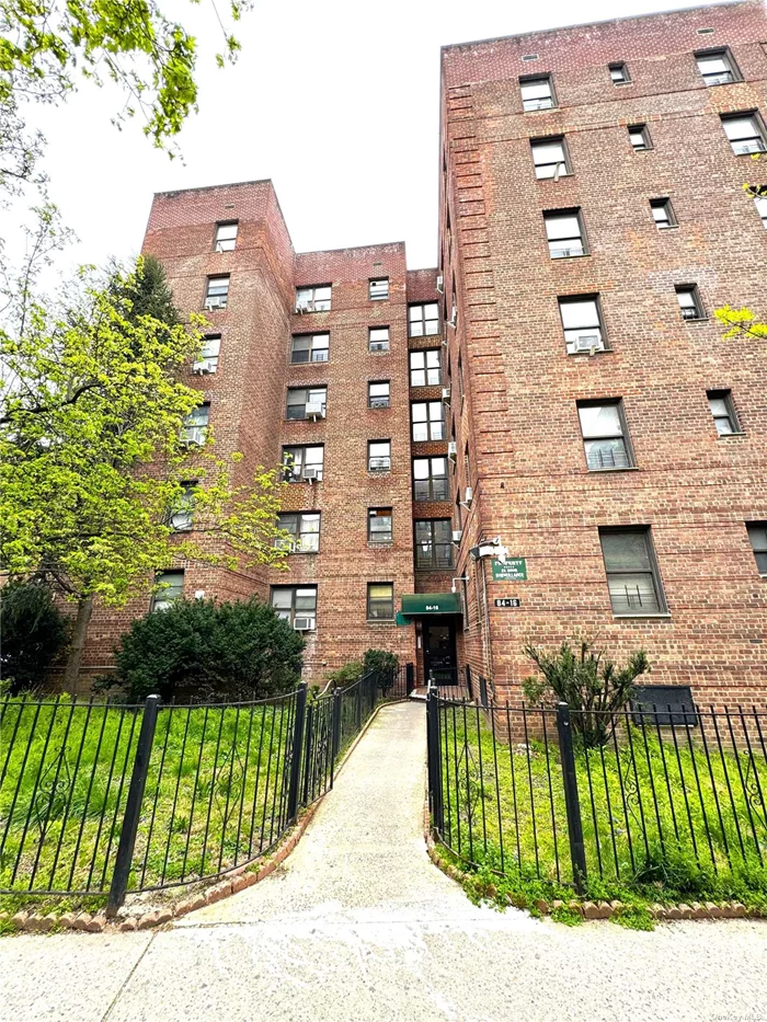Welcome to Elmhurst Gardens Co-op, where convenience and comfort meet in this inviting two-bedroom unit nestled on the 5th floor of a meticulously maintained elevator building. Located in the heart of Elmhurst, Queens, this residence offers easy access to Broadway shopping and the nearby M/R/7 subway lines. Step into the bright and airy living space, where natural light floods through the windows, creating a warm and welcoming ambiance throughout. The well-appointed kitchen features modern appliances and ample cabinet space, perfect for whipping up delicious meals or entertaining guests. The two cozy bedrooms provide peaceful retreats, each offering a tranquil atmosphere for rest and relaxation. One of the standout features of this co-op is its flexibility. Subletting is allowed with board approval after 3 years of residency.