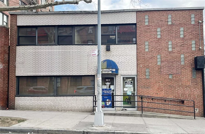 Excellent 1stFl Doctor&rsquo;s Office in an office building within a block from Hillside Avenue. Featuring 2 private rooms, a half bathroom and a shared reception area. tenant pays for al utilities. Available to move in immediately. Excellent location!! Close to 169th St Subway Station, Numerous buses, shops and other community amenities.