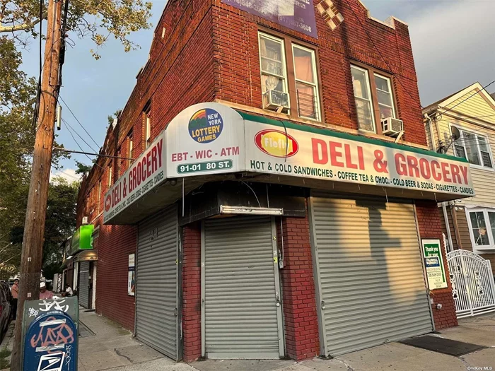 ***HUGE PRICE CUT. MOTIVATED SELLER***Excellent mixed use Investment property located within a block from Atlantic Ave in Woodhaven, featuring 3 ground floor Commercial retail/office spaces and two 3 bedrooms, 1 bath units on the second floor. Corner commercial space has a Deli Setup(Vacant), second one is a store (currently rented with no lease) and third one has a office space setup(Vacant). the basement is full finished with a half bath. Estimated net operating income is $108, 569. Prospective buyer should verify all information independently. DON&rsquo;T MISS OUT ON THIS GREAT OPPORTUNITY!!!