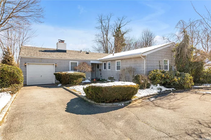 Great opportunity for the water and boating enthusiast to reside in a waterfront community on a 1/4 acre flat parcel of land, South of Montauk Hwy. This handsome Ranch comes with a primary bedroom, an en-suite bathroom, 2 additional bedrooms, 2nd full bathroom, eat-in kitchen, living/dining room, wood burning fireplace, and sliders exiting to a private backyard. The attached 1-car garage opens up to a circular driveway and is close to shopping, restaurants, LIRR and best of all, comes with a deeded boat slip on Fosters Creek and is close to the Long Island Yacht Club. Make this your Dream House.