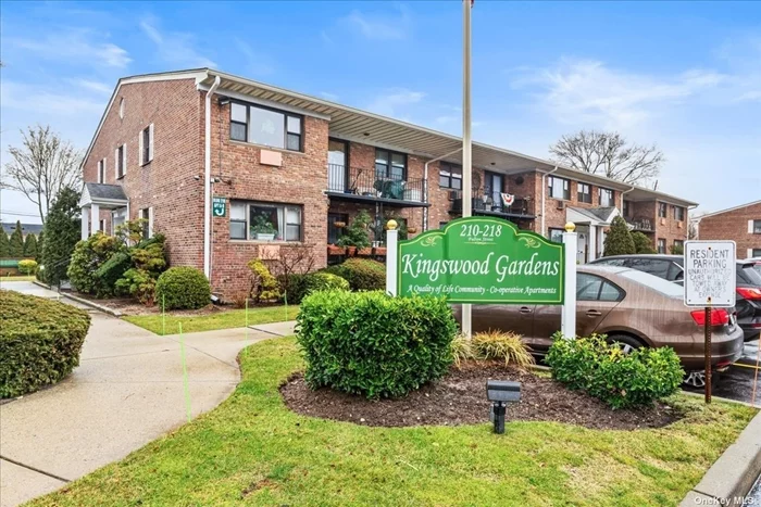 Spacious Corner Unit Featuring Hardwood Floors, Large Living Room, Dining Area, Galley Kitchen, Full Bath, King Size Bedroom, Closets. Needs your Personal Touch! Oversized Balcony! Includes 1 Parking Spot. Plenty of Visitor Parking! Selling As is.