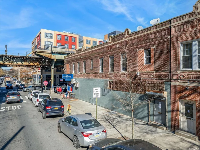 All Brick 3000sq ft corner commercial property investment opportunity in East New York, Brooklyn. 50% tenant occupied. Built 20 X 75, lot 20 X 75, R7A, C2-4. Consult architects regarding room to expand. The Ground Floor tenant is in good standing with current lease; the tenant pays for all utilities, including building water. The top floor is currently vacant, with a private entrance. See floor plan for room set up. Easy access to public transportation, including the, 2, 3, 4 & L subway lines and Linden Blvd access to the Belt Parkway. Property sold As Is