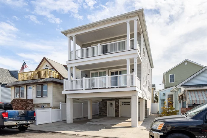 Public Remarks: SPECTACULAR 3BR, 2.5 BATH-NEWLY CONSTRUCTED-OCEANVIEW-WESTERN EXPOSURE 2- SUN FILLED DECKS-5 HOUSES FROM OCEAN BEACH-WIDE BLOCK(BEACHSIDE)-PRIVATE COVERED MULTI CAR DRIVEWAY-OPEN CONTEMPORARY LAYOUT-SHAKER CABINETS W/ GRANITE COUNTERS
