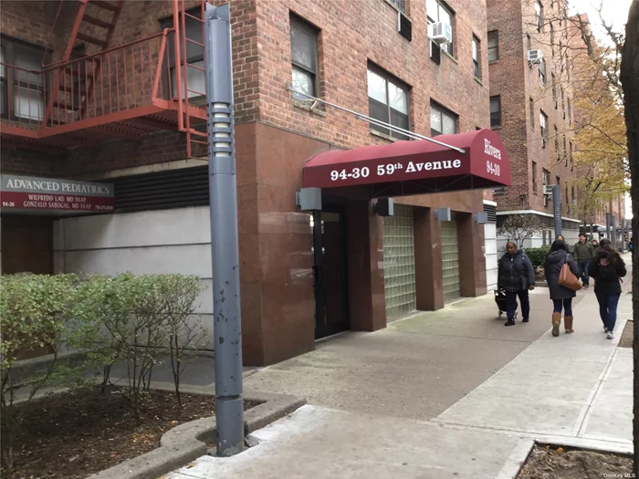 ale may be subject to term & conditions of an offering plan. newly renovated large studio, Located in heart of Elmhurst. Only 4 minutes to subway F E V. Queens shopping center near by. L shape living room. Eff kit, 550 SQF living space. a living in super, elevator, and laundry facilities, parking is on the waiting list and subletting is permitted after 2-3 years. price to sell, must see.