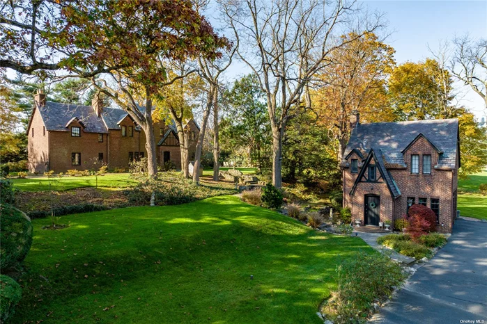 Welcome to this enchanting mini-Estate Tudor home and cottage, boasting a blend of elegance, craftsmanship, and natural beauty. This property encompasses 2 separate lots, totaling just under 1 acre, and is graced by the serene backdrop of a lush golf course. As you enter down the long driveway, you&rsquo;ll be captivated by the charm and character of this unique residence. The home on the larger lot boasts 4 bedrooms and 4.5 bathrooms, providing an abundance of space for comfortable living and entertaining. Each room is adorned with beautifully classic detailing that reflects the timeless allure of Tudor architecture. 4 wood-burning fireplaces, each crowned with handmade mantles, create a warm and inviting atmosphere. Gleaming hardwood flooring and timeless molding and millwork extends throughout the residence. The grounds surrounding the home offer a private oasis, with in-ground pool, manicured gardens, and mature trees for shade and tranquility. The second lot has a charming Cottage with a 2-car garage and cozy 1-bedroom apartment. The rear of the property opens up to the picturesque expanse of a golf course, offering breathtaking views and a sense of openness.
