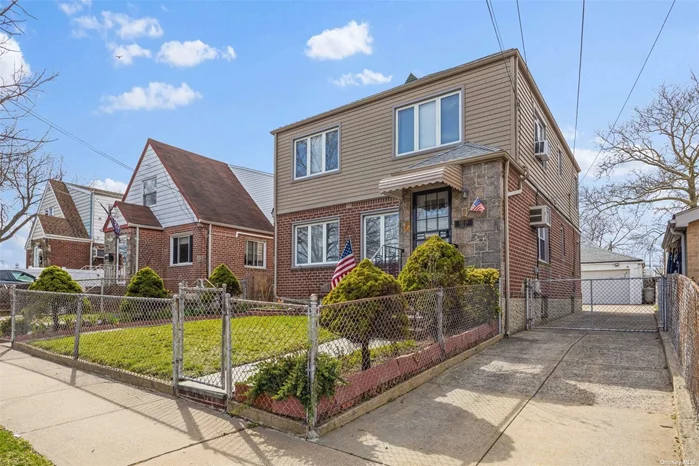 Welcome to your new home at 150-14 122nd Pl, South Ozone Park, NY 11420! Seize the opportunity to own this stunning 4-bedroom, 3-bath High Ranch 2 Family that combines comfort, style, and convenience. As you step inside, you&rsquo;ll be greeted by the elegance of formal dining rooms and spacious living areas adorned with beautiful wood floors. The finished basement, boasting a separate entrance, adds versatility and extra living space, providing the ideal setting for your unique needs. The property offers a private driveway leading to a 2.5-car garage, ensuring ample parking space for you and your guests. Embrace the outdoors with a fantastic yard, perfect for relaxation and entertaining. The first level features a charming brick exterior, adding character and durability, while the second level showcases modern vinyl sidings for low maintenance and lasting appeal. This home is not just aesthetically pleasing but also practical, with numerous updates making it move-in ready. Enjoy peace of mind knowing that your new abode is equipped with the latest features. Location is key, and this residence is strategically situated in the highly desirable Wakefield area of Queens, NY. Benefit from the convenience of being close to JFK Airport, Resort World Casino, major highways, bus lines, and the train for easy commuting. Explore nearby parks, playgrounds, houses of worship, shopping centers, grocery stores, entertainment venues, beaches, and all the necessities of daily life. Don&rsquo;t miss out on the chance to make this your dream home with rental income and a great investment opportunity.