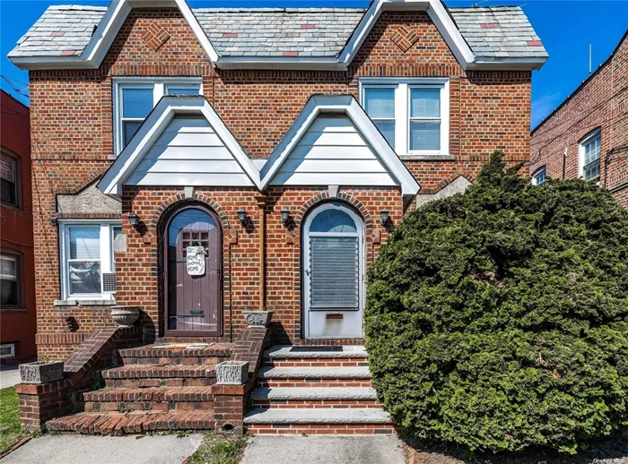 Charming and lovely Brick semi-detached colonial in the heart of Floral Park. Spacious living room and 2 large bedrooms. New boiler. New skylight. Partially finished full basement. Basement with separate entrance. Fully fenced backyard. One semi-detached garage. Two block from the new LIRR station.