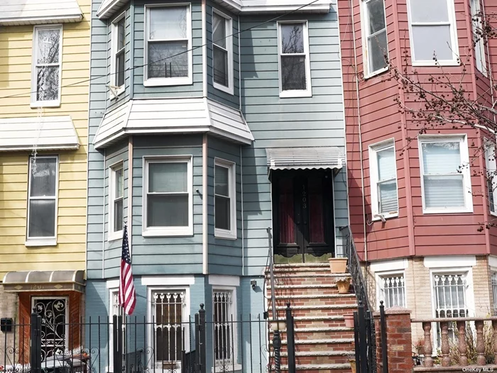 Welcome to this beautiful 2-Family 5-Bedroom 3-full bath Townhouse in a desirable neighborhood of Bushwick it features hard wood floors throught out the entire house, High ceiling, Fire place, Washer & Dryer, Basement with outside entrance