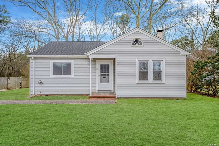 Welcome to this charming renovated ranch home in Riverhead, offering an array of desirable features and a prime location. As you come inside you&rsquo;ll discover gleaming hardwood floors that flow seamlessly throughout the home, creating an inviting and warm ambiance. Complete with two generously sized bedrooms, one full bathroom, and a layout providing ample space for rest and relaxation. An upgraded kitchen, adorned with granite countertops that offer both beauty and functionality. Updated vinyl siding and windows enhance the exterior&rsquo;s appeal and energy efficiency. The roof and gutter guards, updated in 2023, provide peace of mind and contribute to the home&rsquo;s overall maintenance. This turnkey residence boasts remarkably low taxes of approx $4, 462.50 BEFORE STAR, making it a great investment opportunity or an ideal choice for a first-time homebuyer. The full unfinished basement offers potential for customization and additional living space to suit your needs. Situated close to downtown Riverhead, you&rsquo;ll have easy access to shopping, dining, and entertainment options. The expansive backyard, backing to the serene David Sarnoff preserve, provides a private retreat where you can unwind and enjoy nature&rsquo;s beauty. For beach enthusiasts, the close proximity to Southampton&rsquo;s beautiful beaches is a definite bonus, offering endless opportunities for leisure and relaxation by the shore. Don&rsquo;t miss out on the chance to make this your own slice of paradise-Won&rsquo;t last long!