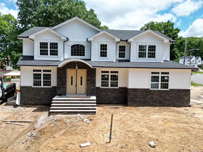 Scheduled completion is June 2024. A truly stunning mid-block new construction of a 5 bedroom, 4 bath home located in the highly sought-after Section of Old Bethpage and Plainview Schools. This center Hall colonial features a dramatic grand double door entry-way with an open flow plan into 3600 Sqft of some of the builder&rsquo;s finest finishes. The masterful design and modern luxury are distinctively combined in this spectacular home which features 9 ft ceilings on the first floor, custom millwork, coffered ceilings, beautiful wide plank hardwood floors, a custom gourmet kitchen, chef grade stainless steel appliances for gas cooking, a large great room with a gas-fireplace, spcious living room & dining room, first floor bedroom, a full bath. Second floor features, a stunning primary with luxury resort style bath with radient heating, two oversized walk-in closets, 3 additional bedrooms, one ensuite, a full baths, a second floor laundry room and sink. A desired full basement with outside entrance and plenty of storage and a 2 car garage. Fully fenced backyard.This renown builder&rsquo;s style echoes only the very best with attention to quality workmanship & luxurious amenities. Still time to make changes to make this home uniquely yours. **All Photos Are Samplings Of Builders Workmanship**