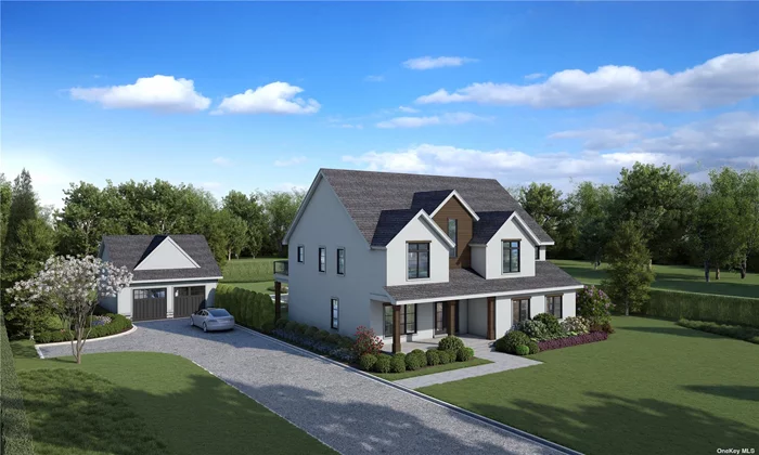 Another beautiful new construction home by one of Long Island&rsquo;s most coveted construction companies, Modern Age Home Builders! 2350 Shipyard Ln features a European style modern design home just under 4, 000 sq ft. with deeded beach rights and a detached oversized 2 car garage, all sitting on over 1.5 acres of land. The first floor consists of a large foyer that leads to an open and airy great room and kitchen which is perfect for entertaining guests and hosting gatherings. The great room has a gas fireplace, surrounded by a stunning quartz. The kitchen is finished with custom 2 stage cabinets, custom quartz countertops, and a top of the line 7-piece appliance package. There is also a living room, dining area, mudroom, half bath, and master ensuite. The second floor consists of a master ensuite, 3 secondary bedrooms, and 2 additional full bathrooms. Additionally, there is a study, laundry room (including a washer and dryer), as well as a loft which can easily be converted into an addition bedroom or anything else you desire! All closets are dressed with custom wood shelving and all bathrooms consist of custom cabinets, quartz countertops, and imported Italian tile. The master ensuite and loft each have their own balconies. The home also has a large, nearly 2, 000 sq ft, semi-finished lower level which is ready to use as is or you can truly make it your own. It has large egress windows that allow for natural light, perfect for finishing. There are two covered patios in the back along with a 20&rsquo; x 40&rsquo; inground swimming pool and a private path leading directly to the beach!