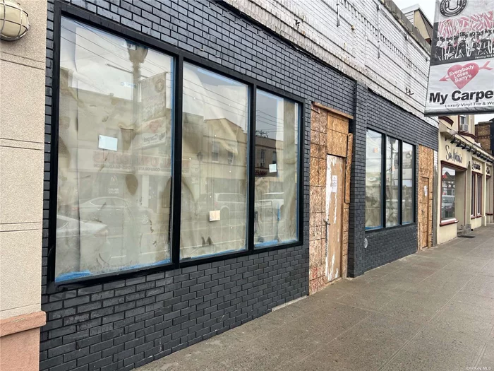 New Construction Store Front. 19 Feet of Frontage in the heart of Valley Stream. 1324 Square Foot on the ground floor with a partial basement for storage.  Walking distance to LIRR.  High Ceilings.  All New, HVAC System, ADA Bathroom, Glass and Flooring.