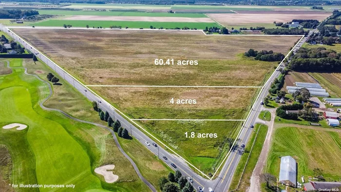 I Am Proud To Present To You, The North Fork&rsquo;s Triangle! Great Visibility For Your Agricultural Business At The Gateway To The North Fork! The Property Is Set At A Major Intersection. 60+ Acres of Farmland Plus 5.8 Acres of Excellent Exposure For Your Winery, Brewery, Farmstand, Or Equestrian Facility. This Is A Once In A Lifetime Opportunity Not to Be Missed!