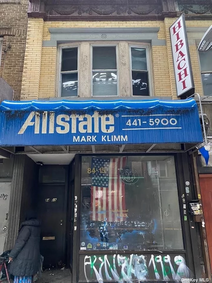 84-15 jAMAICA AVE Woodhaven, Mixed Residential& commercial. Zone R6A/C1-4. Lot 13Ftx 103ft Gross Floor Area:1308 Square Feet Excellent INvestment Opportunity. Building can be extended with unused FAR. 1st Floor Unit Commercial Store Front with unfinished basement & backyard access. 2nd Floor Unit 3 bedroom/ 2 bathroom/open kitchen/living room/Skylight, Large windows Building location on a high traffic commercial block, There&rsquo;s a metro station, Chase bank. USPS, Rite Aid, Supermarkets, Groceris, Restaurants all on the same street. Previous tenants: Commercial Unit: All State Insurance Monthly rent:$4, 000 Residential Unit:3 bedroom/ 2 bathroom Monthly rent $2, 100 Total Monthly Rent Collected: $6, 100 x 12 months $73, 000 Insurance$1500