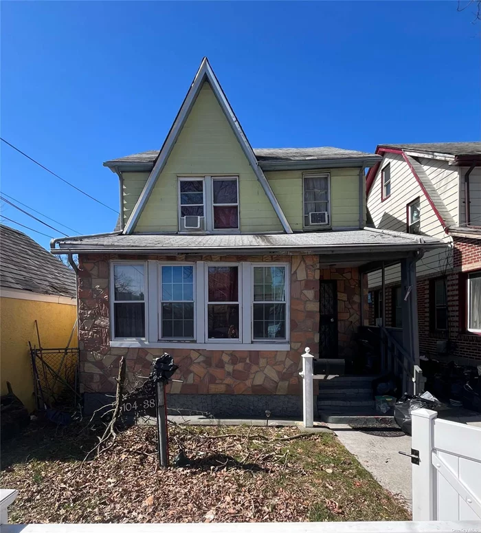 Amazing property centrally located in St. Albans. NEEDS TLC. The property has 3 bedrooms, 2.5 Bathrooms plus a finished attic. 30 x 100 Lot. Driveway and one car garage. Full basement with Outside Separate Entrance. Property will be delivered AS IS. Close to Hollis&rsquo;s LIRR. R3A Zoning.