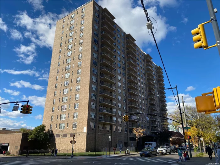Location, Location Central Flushing. 24 Hrs. Doorman, 4 Elevators, Building Monthly Parking Available For An additional Fee. School, Park, Library, Restaurants, Shops Transportation and Highway.
