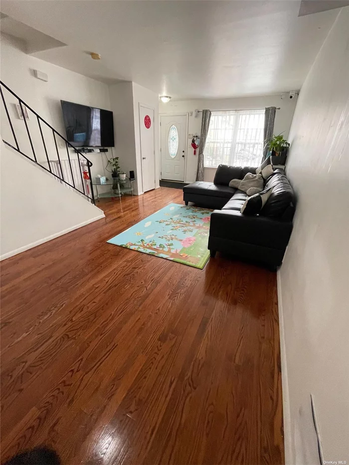 Nice 4 level single family town house with HOA only $115 per month. Low property tax. In a gate community with 24hr security guard and cameras throughout. Community has playground, daycare center and basketball court. House is in very good moving in condition. Open floor plan prefect for any family! Master suite on top floor with walk in closing and a full bathroom. 2nd floor features other two bedrooms and 2nd full bathroom. Huge living room and eat in kitchen on first floor. This house comes with a backyard and private parking spot in front of the house. Basement is completely finished with office space and laundry area and additional family room. Many storage space. Additional parking for visitor in common areas. Come to see yourself.