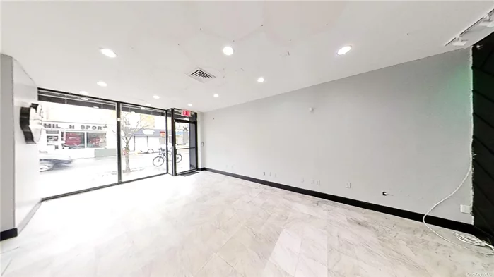 Great commercial space on Metropolitan Ave. in the heart of Middle Village. This is a very busy area, with great exposure! The space comes equipped with 2 split AC and new gate. Approximately 700 sf across two floors, Open space on 1st Fl, finished basement with bathroom and extra storage. Vacant and Available Now.