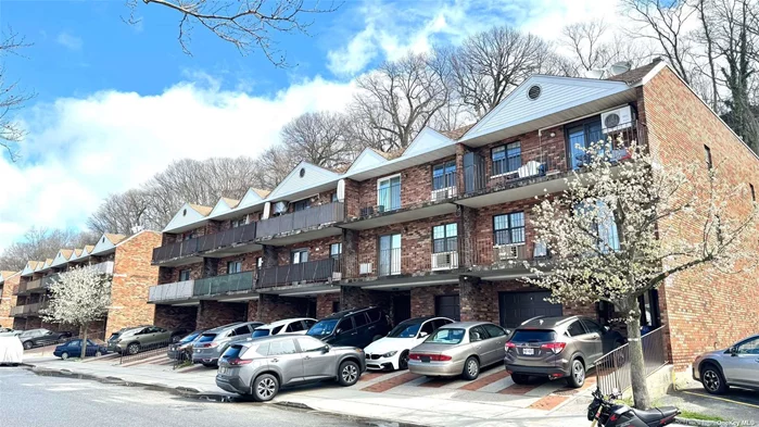 Bright & Sunny One Bedroom Condo front facing 3rd floor unit with a 22 foot balcony allows for natural sun light & a beautiful scenic view located in one of the top tier NYC public school districts.(SD #26). Great Location! Great Neighborhood! Semi-Det and more windows. Excellent condition. Large Living Room, Wall-mounted split air conditioner. Washer/Dry in the Basement with Storage Space. Low Tax and Common Charges. Close to shops/restaurants/supermarkets, Alley Pond Park, QM5 QM8 QM35 bus to Manhattan, Q30 to F Train, Q27 to 7 Train. Easy access to LIE, Cross Is Pkwy & Grand Central Pkwy.