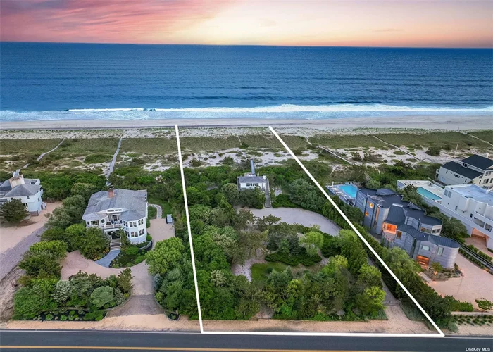 The property at 85 Dune Rd, Westhampton Beach, NY 11978 is described as a piece of paradise and is located on one of the most sought-after stretches of Dune Road. The 1.96-acre oceanfront property offers a unique opportunity due to its size and location. With 163 feet of direct ocean frontage, it provides breathtaking views and access to the beach. The property includes a charming Hamptons Chic 1940 cabana, which adds to its allure. Currently, there is a 1-bedroom, 1 bathroom cottage on the premises, allowing you to enjoy a summer stay while you secure permits to build your dream oceanfront home. Situated in Westhampton Beach Village, the property enjoys a prime location with easy access to the newly revamped Village Main Street, the Westhampton Beach Country Club, and Gabreski Airport. This makes it a convenient and desirable location for those seeking a beachfront lifestyle with access to amenities and services. Considering the unique features and opportunities presented by this property, it is described as a rare opportunity that shouldn&rsquo;t be missed. *Renderings are provided for illustrative purposes only and should not be relied upon for any other purpose. PERMIT IS IN PROGRESS.