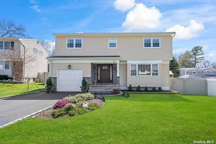 Great location in North Syosset!  Beautiful & updated open floor plan home on a quiet cul-de-sac. The primary bedroom has a huge walk-in closet & en-suite bath. 3 additional bedrooms upstairs & another full bath.  Full-finished basement has an office, gym & playroom/den. Attic with tons of storage & backyard shed available for storage also.  Great opportunity to live on the Gold Coast of Long Island!