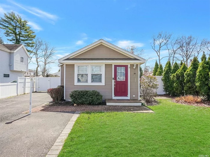 Cute as a button! This might be one of the MOST AFFORDABLE homes on Long Island. Super low taxes, great flat backyard. Two bedrooms, 1 bath and neat and clean. CAC, oil heat and ample closet space. Perfect to start, downsize or invest!