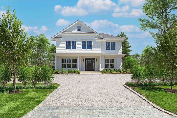Located on a quiet lane in the Village of Southampton, this exquisite new construction features 6 bedrooms, inclusive of 1 on the lower level, and 6 full and 2 half bathrooms, inclusive of 1 half bath in the pool house. Exquisitely crafted, the double-height foyer with an upper balcony leads directly to a living\kitchen great room with 3 sets of French doors that overlook the pool and pool house. Also on the main level, a junior primary bedroom en suite with a walk-in closet, formal dining room, laundry room, and mud room are provided. The second level offers the main primary ensuite with a large walk-in closet and three additional en-suite bedrooms. A finished lower level is equipped with a gym, another en-suite bedroom, an office (or additional bedroom), a spacious family room, a full-size bathroom, and a wine room. Set behind the residence amid lush landscaping, a gunite pool and pool house with full bath and 1 car garage compliment the grounds. The prime Village location offers convenience to shops and world-class dining options as well as favorable proximity to Coopers Beach or W. Scott Cameron, both on the Atlantic Ocean.