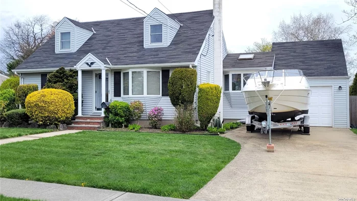 Welcome To This Beautifully Well Maintained Cape In Farmingdale. Move In Ready. Located In The Middle Of The Block. Featuring 4 Bedrooms, Two Full Bathrooms, Large Kitchen With Lots Of Prep Space, Gas Stove. Great Size Bedrooms, Wood Floor Under Carpet In The Entire First Floor. Full Basement, Laundry Room, One Car Garage. Oversize Backyard Fenced-In With Patio. Great For Entertainment And Plenty Of Room For Outdoor Activities Or Relaxation. Conveniently Located, Less Than One Mile To LIRR, Minutes To Shopping, Movie Theater, School And Highways! Sold As Is. Low Tax.