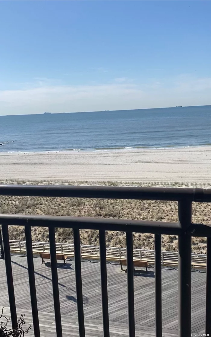 Oceanfront 2 bedroom 2 bath, large oceanfront terrace condo apartment in Long Beach, NY. Heated seasonal pool, one car parking. Close to all.