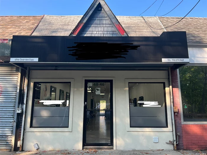 This is a commercial building. Commercial area with lots of foot steps about 900 sqft. of open space suitable for storefront or office space. Full size of unfinished basement. Fully renovated in 2021. Split AC and gas heat. Close to all major highway and easy street parking. Includes 2 parking spots in the back. Good for investment!!!
