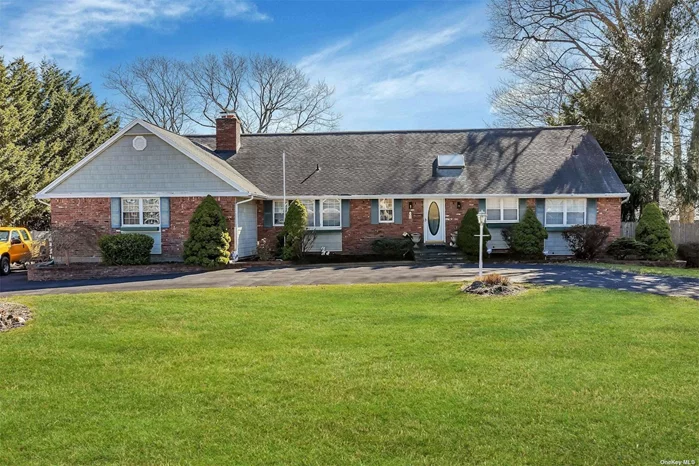 Welcome home to this stunning 3925 square foot 5-bedroom, 4.5-bathroom farm ranch nestled in a tranquil cul-de-sac just south of Montauk in Bay Shore, boasting top-rated Islip schools. Situated on a generous 114x175 property, this residence offers an idyllic retreat with an in-ground pool, perfect for enjoying lazy summer days. The expansive layout features large bedrooms, including a master suite, complemented by oversized kitchen and living areas, ideal for gatherings. With a full basement, generator, and 2-car garage, this home offers both comfort and convenience, making it perfect for a large family seeking the ultimate in luxury living. Also 2 large sheds, walk in butler&rsquo;s pantry, laundry room with sink and cabinet, fireplace, gas heat and gas hot water, circular driveway, extensive moldings threw out the whole house, beautiful landscaping and brick pavers all around the heated large pool and security. Large Bonus room for a game room, theater, or exercise room.