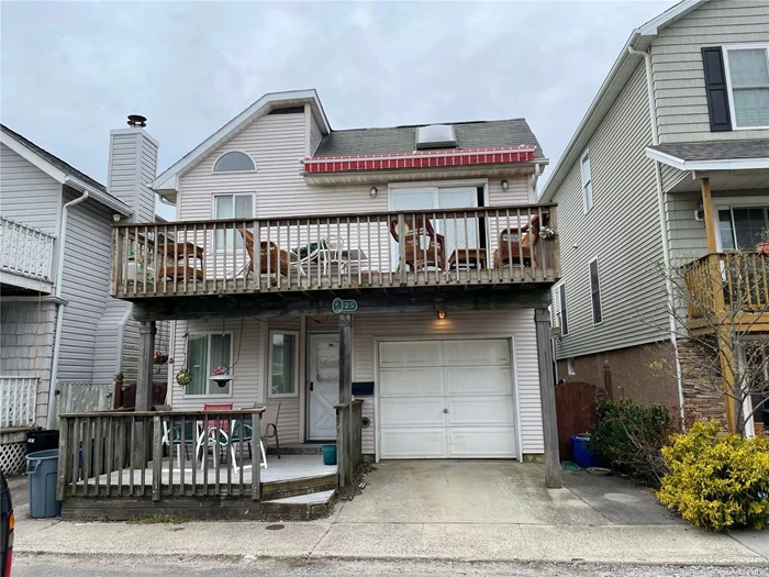 Great Location. Near All, 1 Block to Beach. Restaurants! Roof Deck to catch the views and ocean breeze! Decks upper and lower. 1 Car Garage attached with driveway. Storage. Upper and lower floors nicely designed, spacious. All information should be independantly verified.