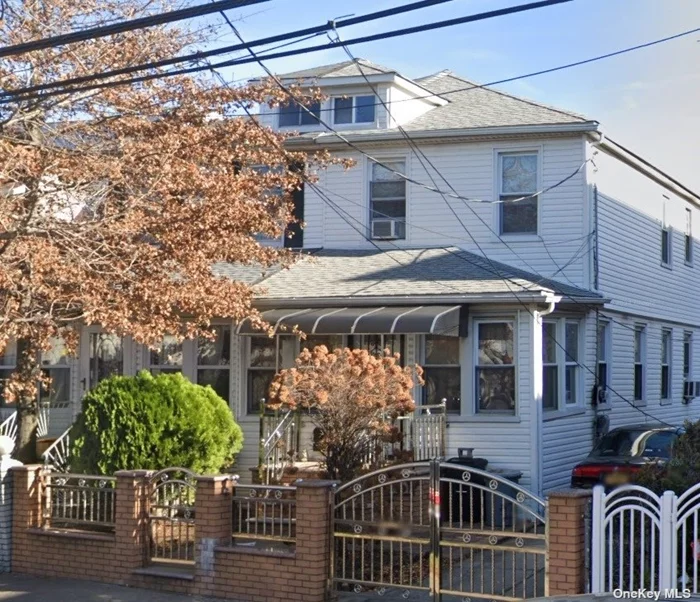 All offers should be presented in writing with proof of funds and pre-approval. The house needs TLC and cosmetics. Owners are very motivated. Near public transportation, schools, shopping, and parks. Legal semi-detached one family with huge backyard. R3-A Zoning -- Sold as Is.