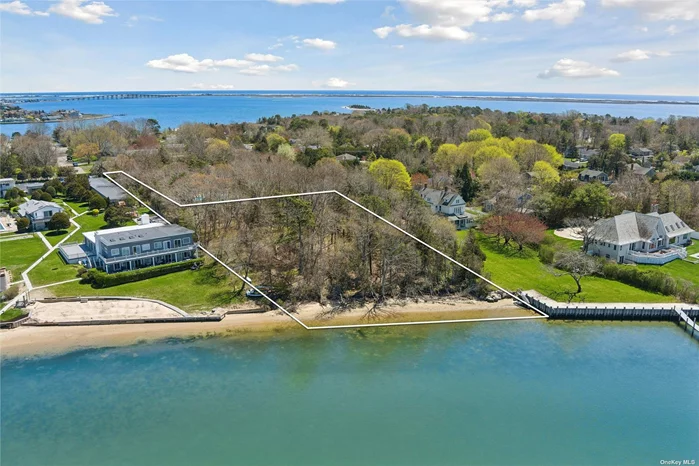Experience waterfront living at its finest at 54 Rampasture Rd, Hampton Bays! This expansive 1.1 acre lot on Tiana Bay offers over 140 feet of shoreline, featuring a private beach on its western front. With plans and permits for a 4-bedroom, 4.5-bathroom new construction, the property includes a 2-car garage, pool, basement, and approximately 3, 425 square feet across the first and second floors. Enjoy tranquil water views and consider a possible permitted dock for direct access to the bay. Don&rsquo;t miss out on this coastal opportunity!