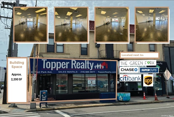 Location, Location, Location, Amazing Commercial Space Located on the Corner of Park Ave. and Riverside Blvd. In the Business District of Long Beach, Right Across from LIRR & City Hall. Great for your business of Choice, Retail, Deli, Restaurant, Offices, This Unit has 2 bathrooms. Close to Long Beach Boardwalk.