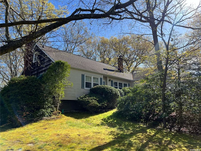 Location, Location! 4 Bedroom, 2 Bath Ranch in Harborfields School District on a level .48 acre. 2 car Garage with inside access. Living Room with wood-burning fireplace. Primary Bedroom with Full Bath. Full unfinished Basement with outside entrance. Home being sold as-is.