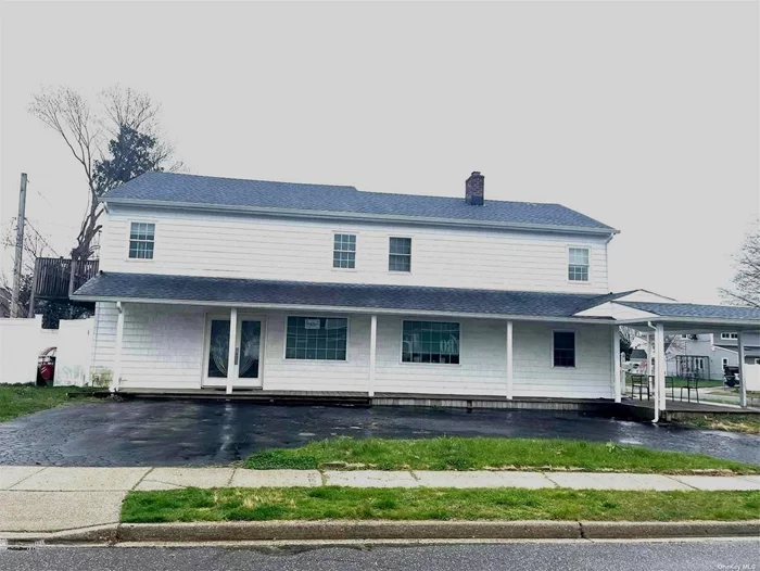 Cash Only. Home has multiple violations from the Town of Hempstead. Home is being Sold As-Is. Termite Damage. 5 Bedrooms, 2.5 baths, Formal dining room, large living room, fireplace, CAC. Hold Harmless must be completed before showing.