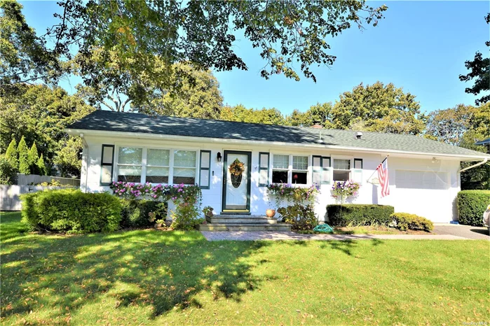This adorable one bedroom ranch has all the feels of a home away from home. Conveniently located within 1/2 mile to town and the Hampton Bays Train Station. This home features a Living Room with a flat screen tv and open concept to an updated Eat-In Kitchen with stainless steel appliances. Also open to the kitchen is the Formal Dining Room w/sliders to an expansive deck w/awning, patio furniture and BBQ. Yard is private, fully fenced and nicely landscaped. Primary Bedroom features Sleep Number Bed w/Dual Controls. Updated Full Bath. One Car Garage. Full unfinished basement w/Washer/Dryer. Access to Southampton Town Beaches w/paid permit. Approximately 3.3 miles to Ponquogue Beach. Only 700 feet to Hampton Bays Public Library. Great locations. Immaculately kept home. Summer Rental Only. Available July $8k, Aug $10k, July-Aug $16k.