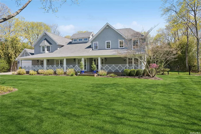 The Hamptons most beautiful rental! 4500+ SQ FT; 5BD & 5BA + Office; Features 2 primary suites! Finished Basement/Game RM (2 Addl Bedrooms/Full Bath); Remodeled Guest House w/ Kitchenette & Bath. RESTORATION HARDWARE Furnishings Inside/Out. BRAND NEW POOL w/ sundeck, stone deck, SONOS. Large Kitchen Granite Counter/Island; Vaulted Living Rm Ceilings/Fireplace. Private Jr. Master + Huge Master w/ Balcony