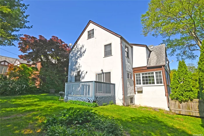 Welcome to this charming tudor style home in Manhasset There is handicap access and the garage is street level 3 bedroom and a full bath upstairs and a half bath downstairs. There is a deck in the back yard The property is available immediately.