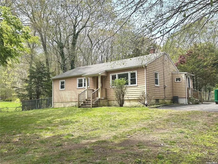 Great opportunity to buy a home in Desirable Mattituck. 3 Bedroom 1 Bath Ranch. Living Room, Den, Eat-n-Kitchen w/ Granite Countertops. 3 Bedrooms, 1 Full Bathroom. Full Basement with outside entrance ( Bilco Doors)  AS IS Sale