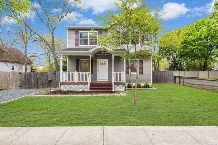 Come See this Newly Renovated Home in West Babylon! This stunning colonial home has recently undergone a meticulous renovation, blending timeless charm with modern amenities. The large backyard offers a blank canvas for creating your dream outdoor oasis. This is a must see, will not last!!