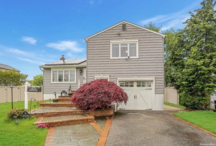 Lovely Split Level On Quiet Residential Street, Over-sized Property w/ PVC Fenced Yard, Vinyl Sided w/ Leased Solar Panels, Polished Hardwood Floors Thru-Out, Updated Kitchen and Baths, Family Room w/ Sliders to Yard, CAC, Anderson Windows, 150 AMP Service, IG Sprinklers, Shed, Gas Cooking and Hot Water, Great Curb Appeal,