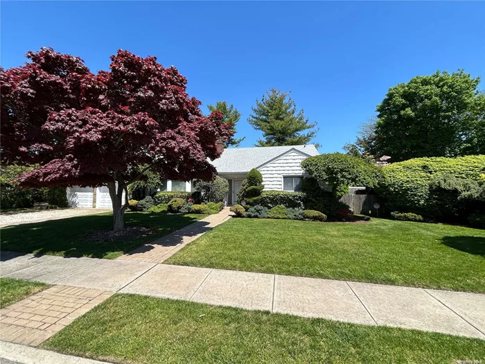 Ranch on a beautifully oversized landscaped lawn. It has an eat in kitchen, dining room, living room a huge family room prefect for entertaining. Master bedroom with two additional bedrooms, 2 full baths. Needs some TLC.