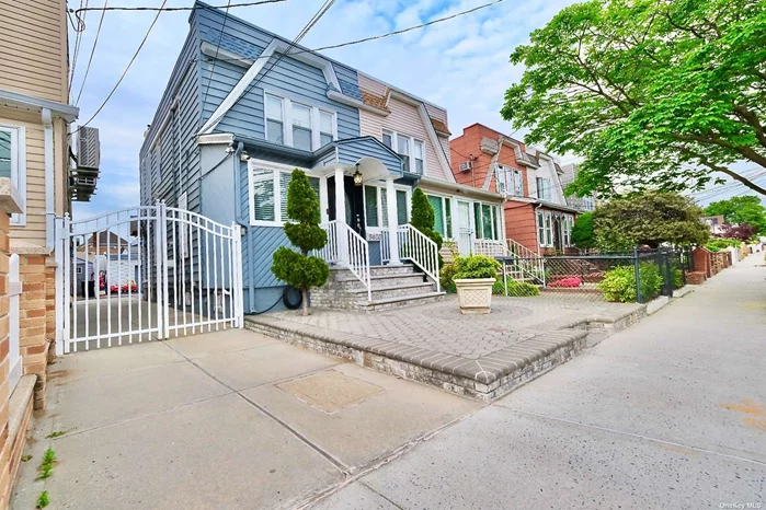 Beautifully renovated home in the charming neighborhood of Ozone Park. This home features 3 bedrooms and 2 full baths. Spacious and fully finished Basement with OSE, renovated full bathroom, new gas boiler replaced in 2023, new Water Heater, ample storage and laundry. First floor features an open concept, renovated Kitchen with Stone Countertops, new appliances, formal Dining Room, comfortable Living Space and high ceilings. Second floor features 3 large bedrooms, renovated full Bathroom, Oak Flooring throughout, Large Windows allow lots of natural light flowing thru. New Coring System Acrylic Roof protects against heat and it&rsquo;s waterproof. A/C split units in every room. New front stoop and pavers. Up to 2 car parking via shared driveway. Large Patio for entertaining. Minutes from JFK & A Trains, Buses, Schools, and Shopping. Perfect for those seeking a fresh start. Make this gorgeous home yours!