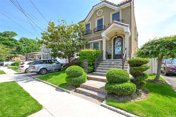 Beautiful 2 family castle in the center of Whitestone, fully rebuilt top to bottom and inside to outside 2017 with top materials.1st floor 2bedroom Apt, 2nd floor 3 bedroom Apt. The walk-in basement has Separated entrance and 1Bedroom, play room. A Large patio and A Large balcony in the back of house, can pleasing and relaxing sun rising and down. House All fenced trough. Long private driveway and 2 car garage detached.
