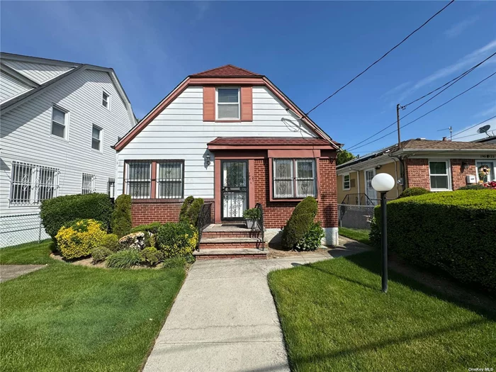 Spacious Detached Cape on A Great Block in the Heart of Springfield Gardens. Needs Updating and Offers A Lot of Potential! Main Level features LR, Dining Room, Kit, 2 Bdrms, 1 Full Bath. Second Floor features 2 Bedrooms. Full Bsmt w/Family Room & Utility Room. Private Yard and Driveway.